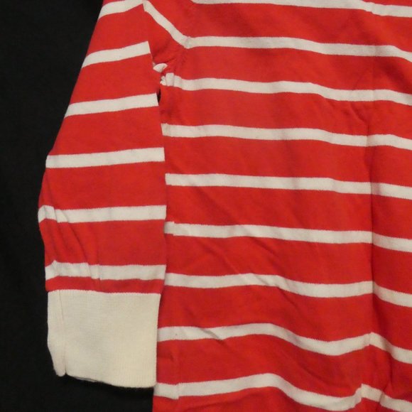 OLD NAVY | medium | striped crewneck sweater | 100% cotton | orange and cream - Picture 9 of 13